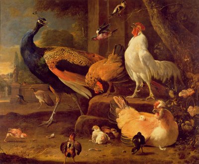 Poultry, c.1670 by Melchior de Hondecoeter